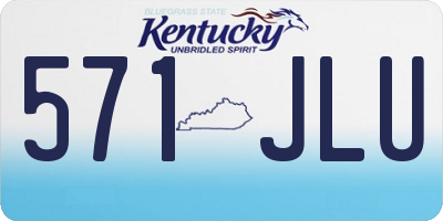 KY license plate 571JLU