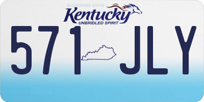 KY license plate 571JLY