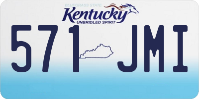 KY license plate 571JMI