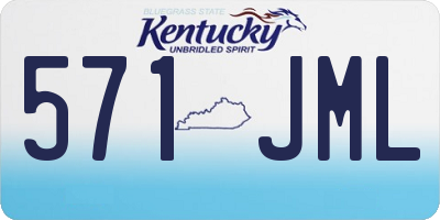 KY license plate 571JML