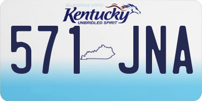 KY license plate 571JNA
