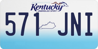 KY license plate 571JNI