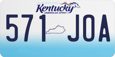KY license plate 571JOA