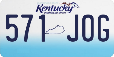 KY license plate 571JOG