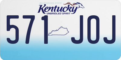 KY license plate 571JOJ