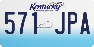 KY license plate 571JPA