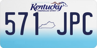 KY license plate 571JPC