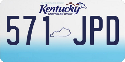KY license plate 571JPD