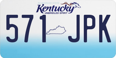 KY license plate 571JPK