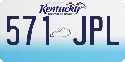 KY license plate 571JPL