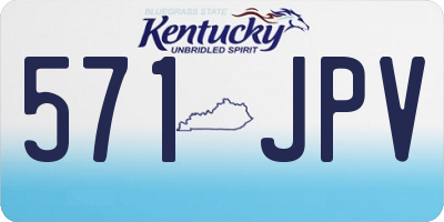 KY license plate 571JPV