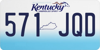 KY license plate 571JQD