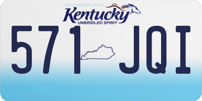 KY license plate 571JQI