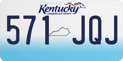 KY license plate 571JQJ