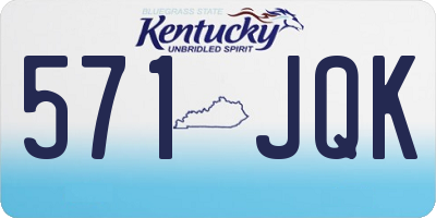 KY license plate 571JQK