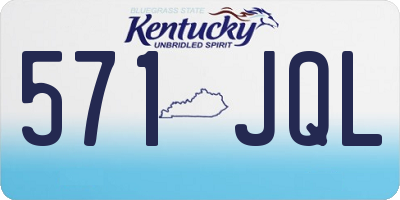 KY license plate 571JQL