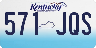 KY license plate 571JQS