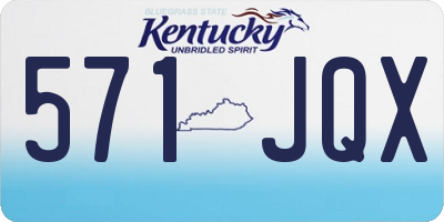 KY license plate 571JQX