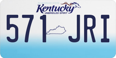 KY license plate 571JRI