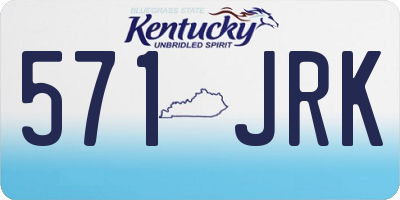 KY license plate 571JRK