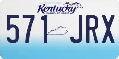 KY license plate 571JRX