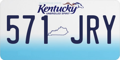 KY license plate 571JRY