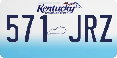 KY license plate 571JRZ