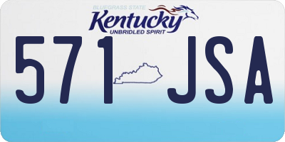 KY license plate 571JSA