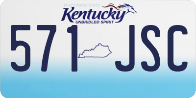 KY license plate 571JSC