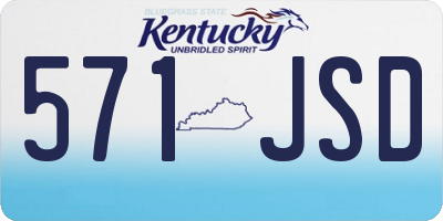 KY license plate 571JSD