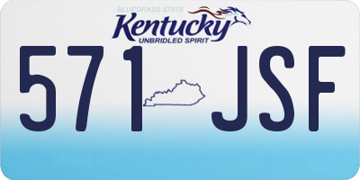KY license plate 571JSF