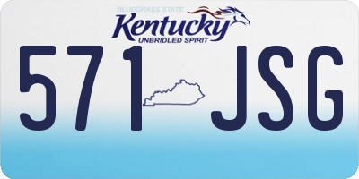 KY license plate 571JSG