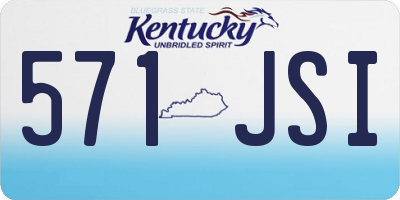 KY license plate 571JSI