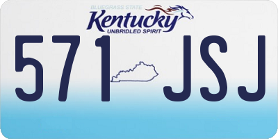 KY license plate 571JSJ