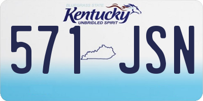 KY license plate 571JSN