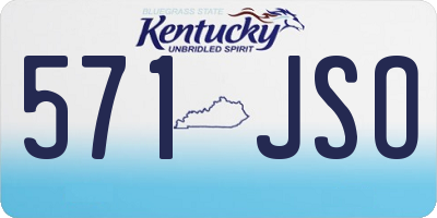 KY license plate 571JSO