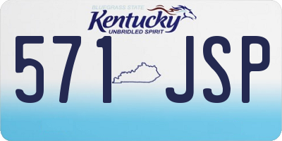KY license plate 571JSP