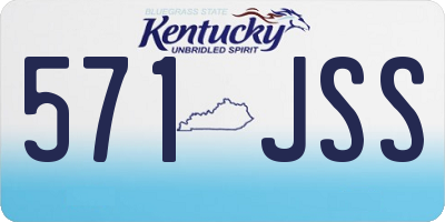 KY license plate 571JSS