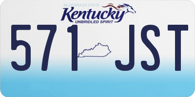 KY license plate 571JST