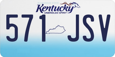 KY license plate 571JSV