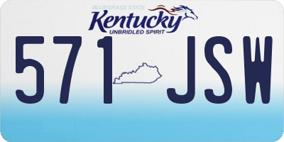 KY license plate 571JSW