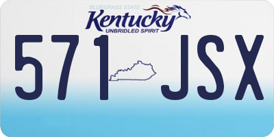 KY license plate 571JSX