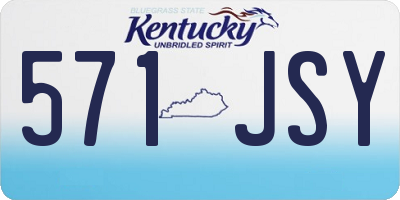 KY license plate 571JSY