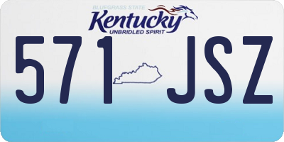 KY license plate 571JSZ