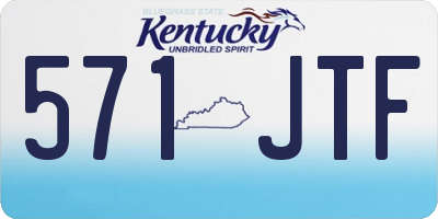 KY license plate 571JTF