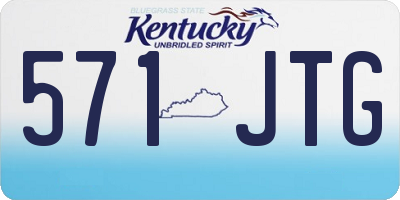 KY license plate 571JTG