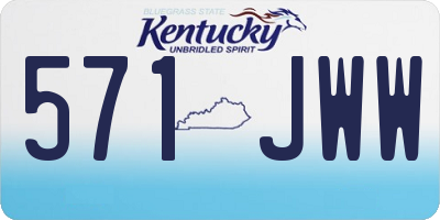 KY license plate 571JWW