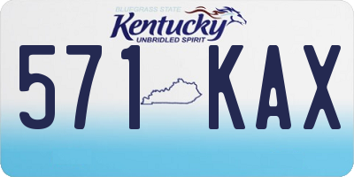KY license plate 571KAX