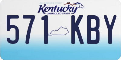 KY license plate 571KBY