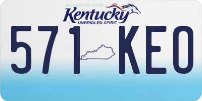 KY license plate 571KEO
